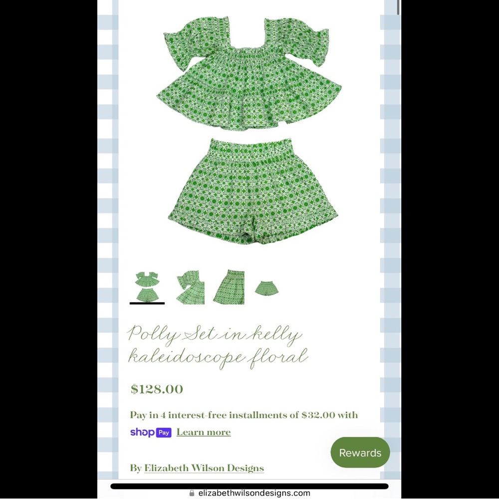Polly Set in kelly kaleidoscope floral print